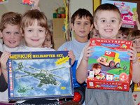 Technische Bausteine und weiteres Spielzeug für Vorschulkinder