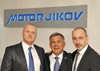Der Präsident von Tatarstan führte im Motor Jikov Gespräche über eine mögliche Zusammenarbeit.