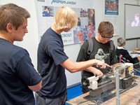 The MOTOR JIKOV booth attracted hundreds of students.