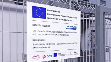 Školící středisko MOTOR JIKOV v Soběslavi - financováno za podpory EU