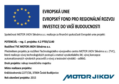 Rozšíření TVC MOTOR JIKOV Slévárna a.s.