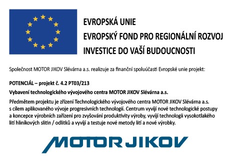 Vybavení technologického vývojového centra MOTOR JIKOV Slévárna a.s.